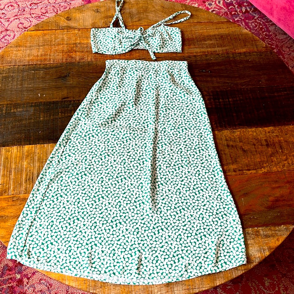 Free People Crop Top & Skirt Set Endless Summer
